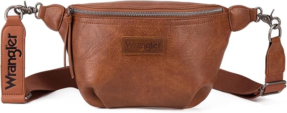 Wrangler Crossbody Bags for Women Large Fanny Packs Bum Bag Travel Belt Bags Sling Purse