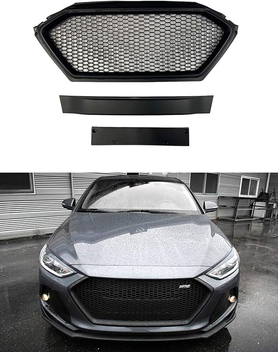M&S Replacement Radiator Grille Front Bumper Tuning Grill compatible with Hyundai Elantra AD 2017-2018 Non-Sport Models (USA Stock)