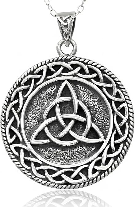 Moonlight Mysteries Sterling Silver Celtic Knot Triquetra Pendant