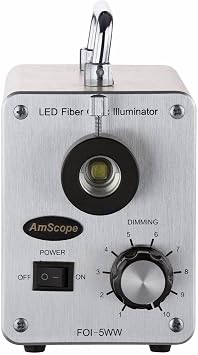 AmScope LED-50W 50W LED Cold Fiber Optic Illuminator