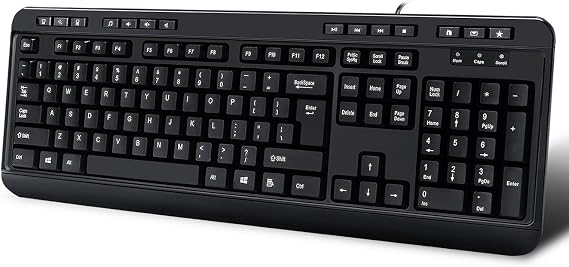 Adesso AKB-132HB Multimedia USB Keyboard with 3 Hubs, Black