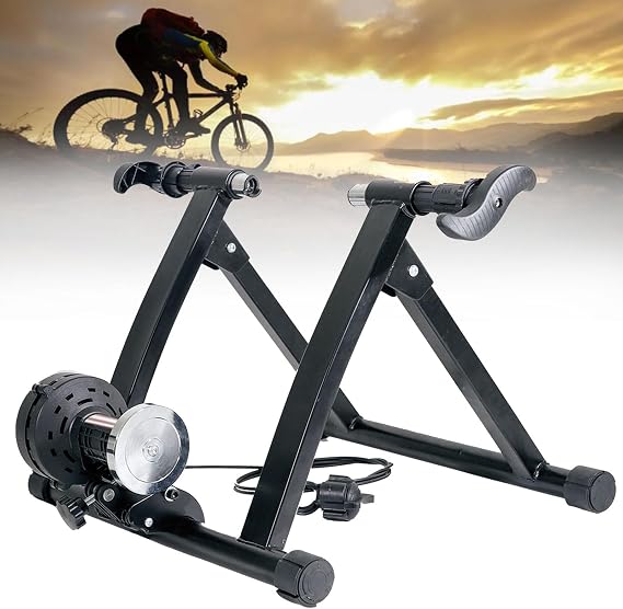 Bike Trainer,Magnetic Bicycle Stationary Stand,Steel Bicycle Trainer for Indoor Exercise Riding,26-29" Wheels,Indoor Bicycle Training Stand
