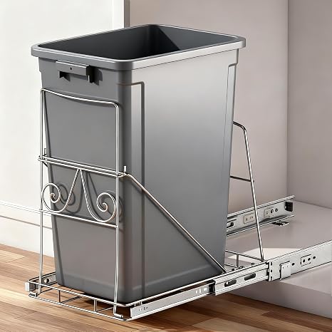 Pull Out Trash Can Under Cabinet for 711 Gallons Trash Can, No Bin
