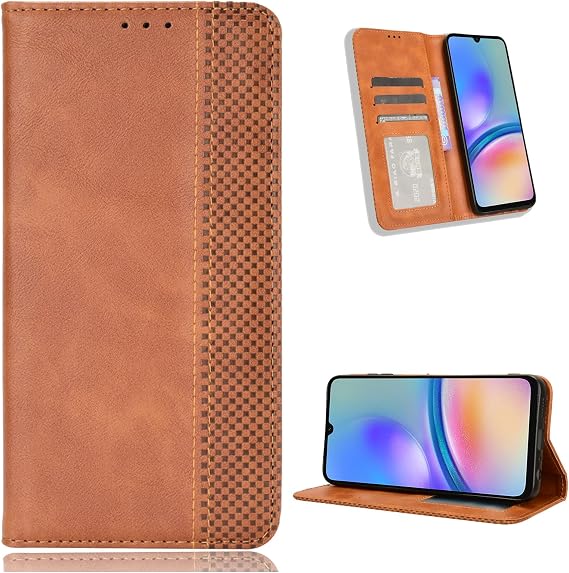 bojioderf Compatible with Cubot Pocket Case,Compatible with Cubot Pocket Flip Stand Card Slots Wallet Cover Brown