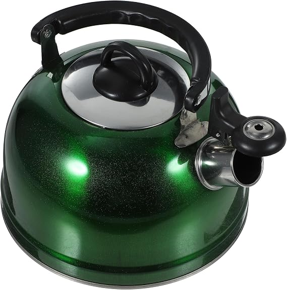 Amosfun Stovetop Whistling Kettle Teapots - 3L Stainless Steel Teakettle Fast Boiling Tea Pots Water Coffee Kettle with Ergonomic Handle Ideal for Home Kitchen Use