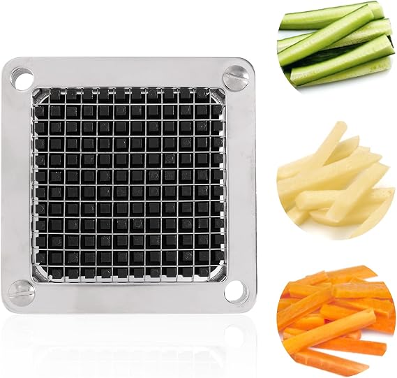 Replacement Chopper 1/4" Blade Commercial Vegetable Chopper Dicer Stainless Steel Blade for Fruit Cutting Machine Tomato French Fries Cutter | 420 Stainless steel, sharp uniform 1/4" dicing, wide chopper compatibility, for fries, onions, tomatoes, cucumbers