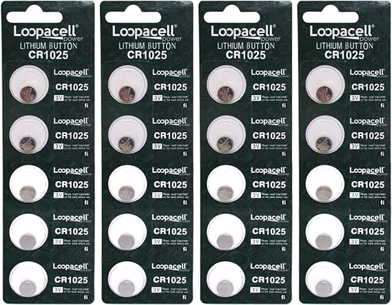LOOPACELL 20 CR1025 DL1025 ECR1025 5033LC 3 Volt Lithium Button Cell Battery