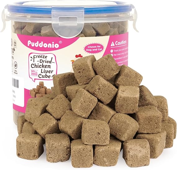Freeze Dried Chicken Liver Treats for Dogs & Cats, 6 oz