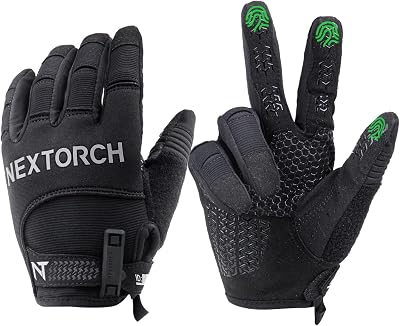 NEXTORCH Tactical Gloves for Men, Ultra-Thin for Motorcycle Riding & Shooting, Touchscreen with High-Dexterity, Quick-Dry Breathable Cordura for Airsoft, Police, and Outdoor Work, Military Combat