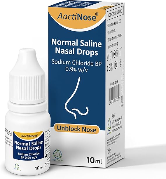 Normal Saline Nasal Drops | Instant Relief for Blocked Nose - 10 ml