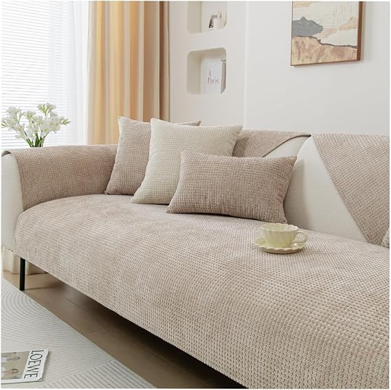 NUODWELL Sofa Cover 1/2/3/4 Seater, Universal Non-Slip L Shape Couch Cover