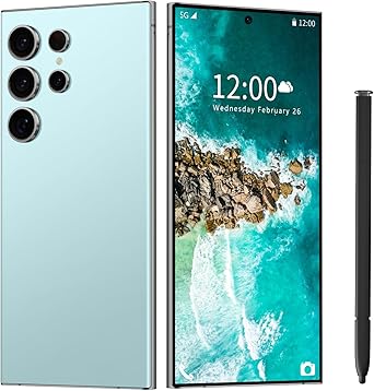 Fadnou I23 Ultra Unlocked Cell Phone,Built in Pen,Smartphone Battery 6800mAh 6.8 HD Screen Unlocked Phones,6256GB Android13 with 128G Memory Card,Face IDFingerprint LockGPS Cyan