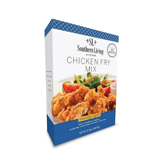 Southern Living Country Style Chicken Fry Mix, Easy-to-Use, Flavorful Fry Mix for Perfectly Crispy Chicken, Gourmet Batter Mix, 10 Ounce Box (1 Fry Mix)