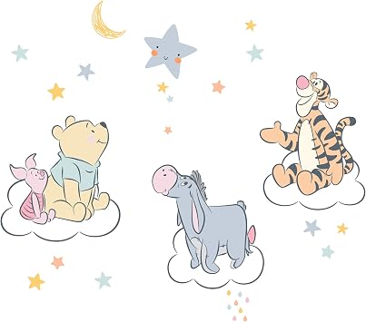 Lambs & Ivy Disney Baby Winnie The Pooh Hugs PigletEeyoreTigger Wall Decals