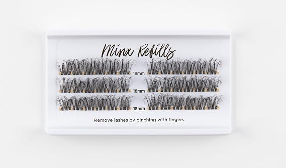 Linx 3D DIY False Cluster Eyelashes Reusable Lash Extensions Multipack (10mm-16mm) and Refills (Minx 18mm Refill)