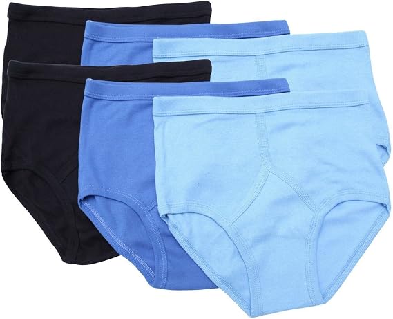 Undercover Mens Interlock 100% Cotton Y Fronts Briefs Underwear Blue or White Small-5XL (6 Pack)