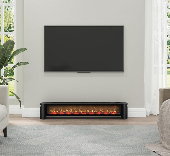 duraflame Electric Fireplace Baseboard Heater, Black