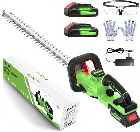 SOARFLY 22'' Hedge Trimmer Cordless with 22.0Ah Battery 3000RPM