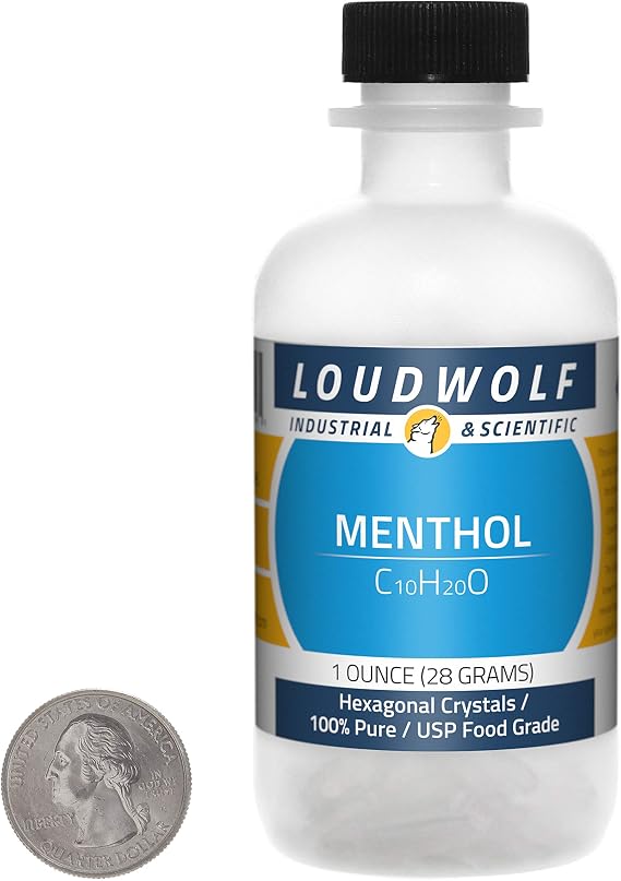 Menthol / 1 Ounce Bottle / 100% Pure USP Food Grade/Hexagonal Crystals