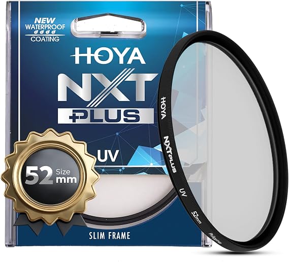 HOYA 52mm NXT Plus UV Filter Schott B270 Glass HMC Multi-Coated Waterproof | 98% Light Transmission, 10-Layer AR Coatings, Low-Profile Aluminum Frame, Stackable Front Threads, Wide-Angle Ready