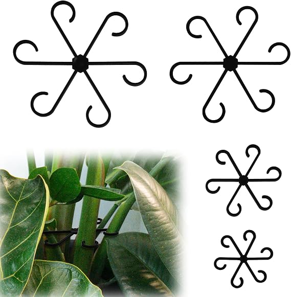 PEUTIER 4pcs Plant Stem Supports, Plastic Houseplant Climbing Holders