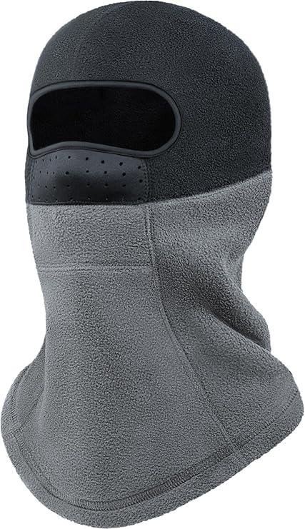 Fleece Balaclava Ski Mask, Winter Thermal Windproof Motorcycle | Warm Face Mask for Men/Women, Helmet Friendly, Breathable Mesh