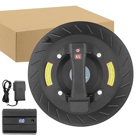 Electric Heavy Duty Suction Cup,11.8" Vacuum Tile Suction Cup Tool with Digital Display,350lbs Max Load, Auto Pump & Detachable 3000 mAh Battery, Suction Cup Lifter for Tile Granite Marble