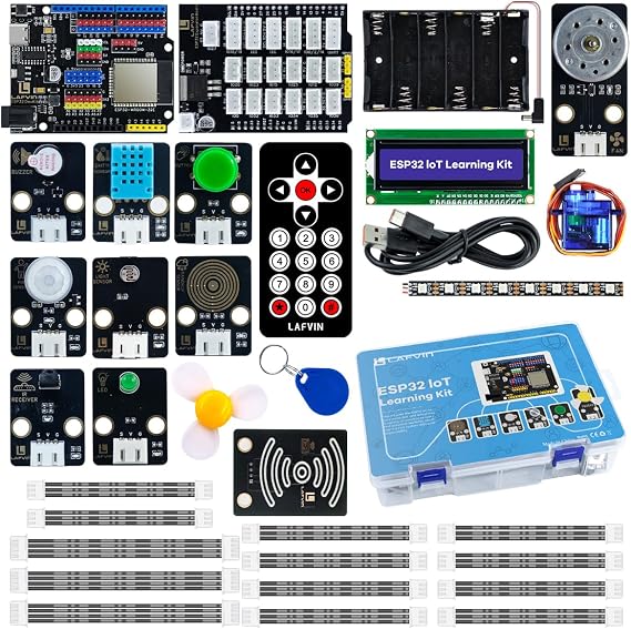 LAFVIN IoT Starter Kit for ESP32 with Tutorial ESP32 Devkit RFID LCD1602 Compatible with Arduino IDE