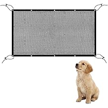 Stairgates for Dogs, Dog Gates, Cat Gate, One Black 116x76cm Mesh Stair Gate, Pet Safety Barrier for Stairs and Doorways, Ideal for Apartments and Travel