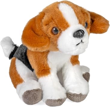 Wild Republic Pocketkins Eco Beagle, Stuffed Animal, 5 Inches, Plush Toy, Made from Recycled Materials, Eco Friendly
