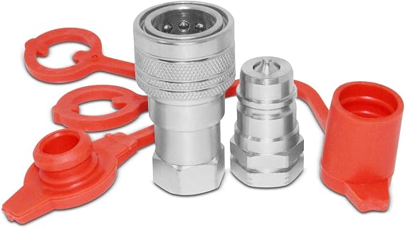 3/8 Ag ISO 5675 Hydraulic Quick Connect Pioneer Style Coupler Set, 3/8 NPT Thread