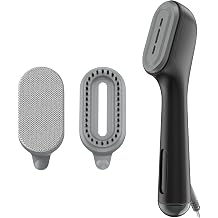 Conair 2-in-1 Steam & Iron Garment Wand, Portable Handheld Fabric Steamer with Ceramic Soleplate, 25-Second Heat-Up, 12-Minute Steam Time, Black, GS47BL