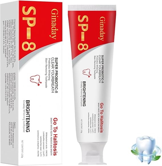 1Pcs SP8 Toothpaste,SP-8 Probiotic Whitening Toothpaste - Enhanced Formula with 8 Probiotics for Teeth Whitening and Gum Health and Enamel Safe.
