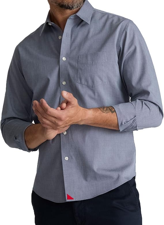 UNTUCKit Long Sleeve Wrinkle Free Solid Shirts for Men