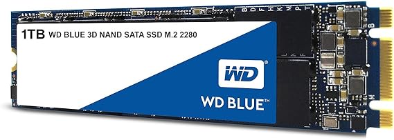 WD Blue 3D NAND Internal SSD M.2 SATA - 1 TB, Blue - High Performance