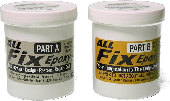 All-Fix Epoxy Putty 3 Pound Unit - 2 Pint Set - Underwater Epoxy Pool - All Fix by Cir-Cut Corporation - The All Purpose Epoxy Repair Material - Home - Jewelry Design - Arts & Crafts - 1001 Uses !