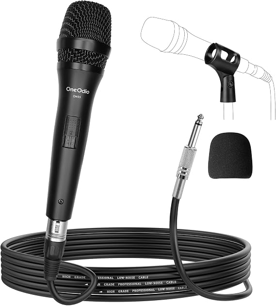 OneOdio ON55 Wired Dynamic Microphone for Singing, 16.4ft XLR Cable