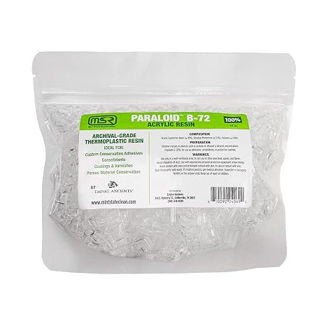 Paraloid B-72 Crystals - Mint State Restoration (MSR) 100% Acrylic Resin, Archival-Grade (16 oz)
