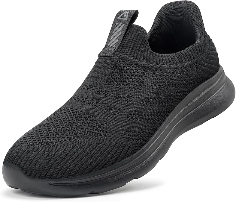 ODCKOI Sneakers Men's Hands-Free Trainers Lightweight Breathable Slip in Sneakers Men's Comfortable Mesh Casual Shoes Lace Up No Tie