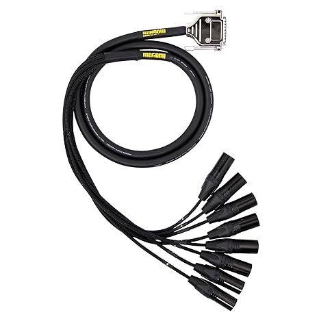 Mogami Gold DB25-XLRM Audio Snake Cable Pro Studio Multicore with Rugged Metal Shell, Noise Shielding & Easy ID System (02 ft)