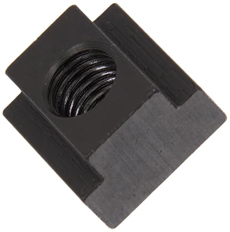 Te-Co 41412 Black Oxide 1018 Steel T-Slot Nut, 1/2"-13 TPI, 3/4" Height x 1-1/8" Width x 11/16" Table Slot (Pack of 5)