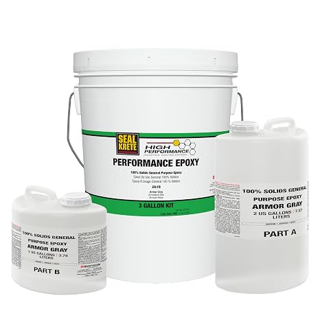 Seal Krete High Performance 322769 Performance Epoxy Armor Gray 3-Gallon Kit