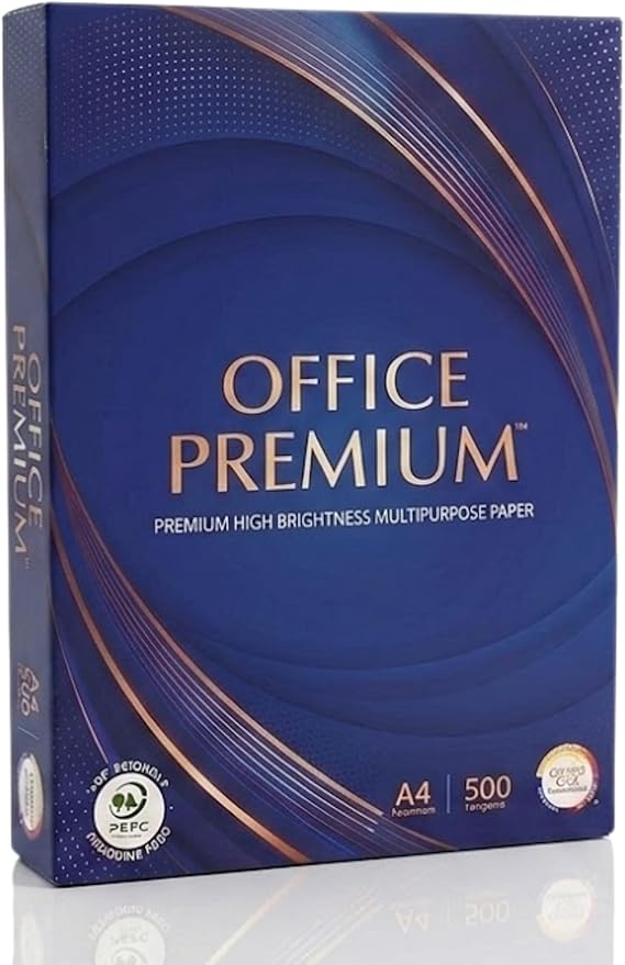 Office Premium A4 White Copier Printer Paper 500 Sheets | Suitable for Home & Office Printing | Multipurpose Printer Paper Compatible with Laser, Inkjet and Copy