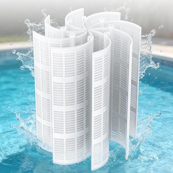 DE Pool Filter Grids for Unicel FS-2004, PFS2448, Filbur FC-9540, Hayward Pro-Grid DE4820 (DEX4800DA)| 48 Sq Ft Set of 8Pcs (24" Height) | Achieve Crystal Clear Pool Water with Superior Filtration