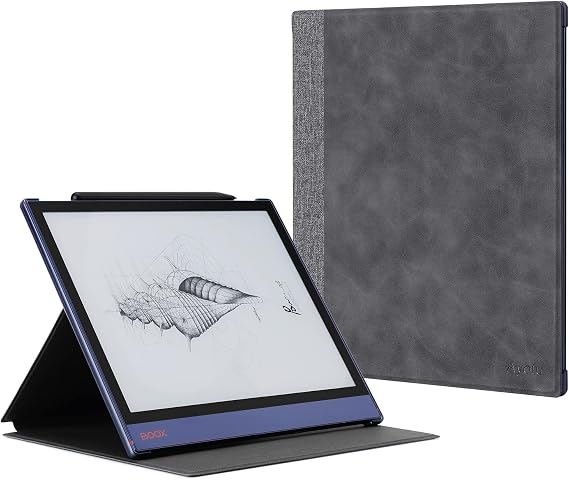 Ayotu Case for Onyx BOOX Note Air 1/Note Air 2/Air 2 Plus 10.3" Paper Tablet, Auto Sleep/Wake, Durable Fabric Folio Cover with Foldable Stand, Grey (NOT Fit BOOX Note Air 3C)
