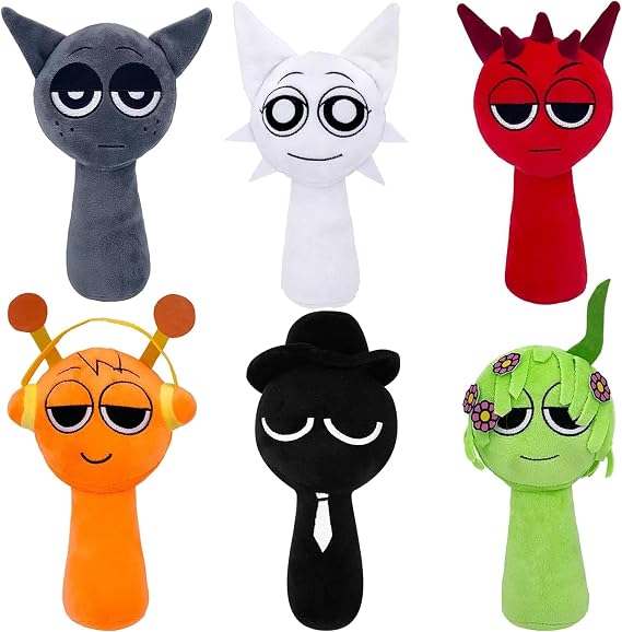 6PCS Plushies For Games Fans, 9.8" Plush Toys Figures,Soft Stuffed Animal Pillow Doll Christmas Birthday Gifts for Adult Kids(6PCS)