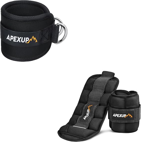 APEXUP 10lbs/Pair Adjustable Ankle Weights+ Ankle Strap