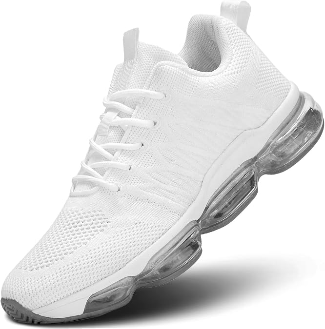 Men's Air Cushion Running Shoes Breathable Tennis Fashion Sneakers Non Slip Workout Casual Sport Gym Training Soft Sole Walking Shoes