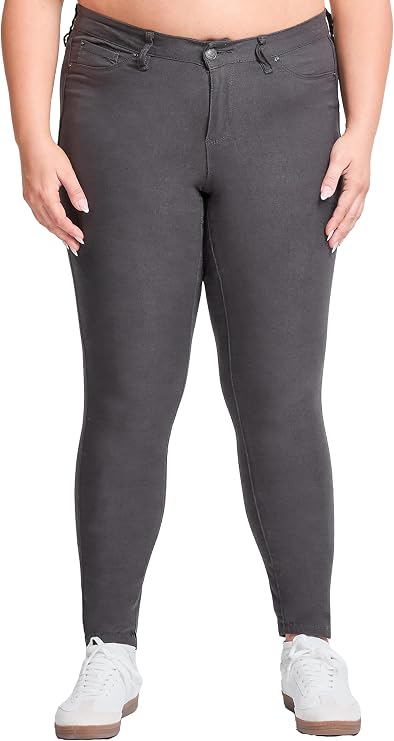 YMI Womens Hyperstretch Skinny Work Casual Mid-Rise Pants