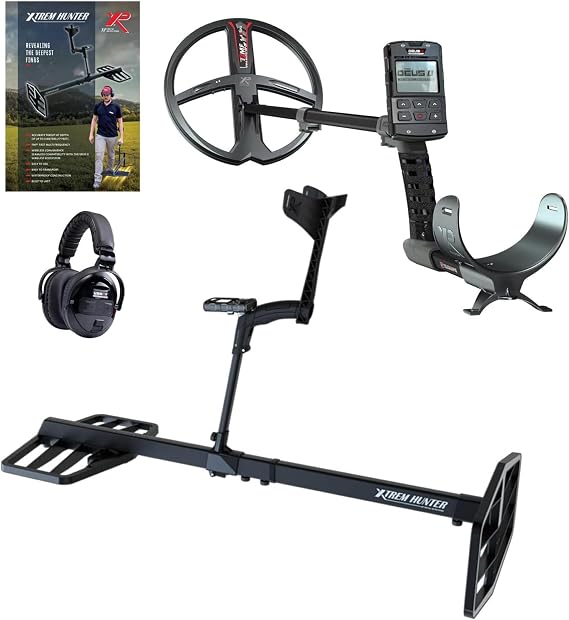 XP Metal Detectors XTR-115E with Deus II RC 11'' Metal Detector & WSAII-XL Wireless Headphones Bundle - deep Seeking Metal Detector with FMF Coils, Deus II Remote Control and S-Telescopic stem